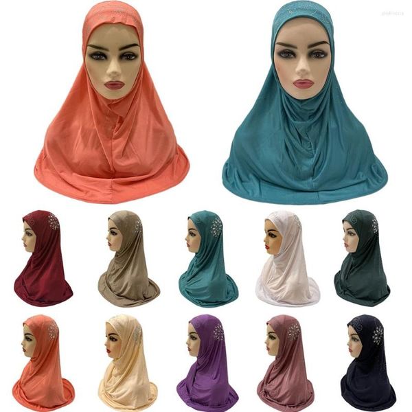 Этническая одежда Один кусок женщин Мусульманский большой молитвенный шарф Амира Полное покрытие Niqab Bone Bonnet Turban Hat Исламский арабский подставка