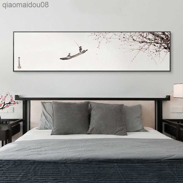 Abstrakte traditionelle chinesische Landschaft Wandkunst Leinwand Gemälde Nordic Poster und Drucke Bilder für Wohnzimmer Home Decor L230704