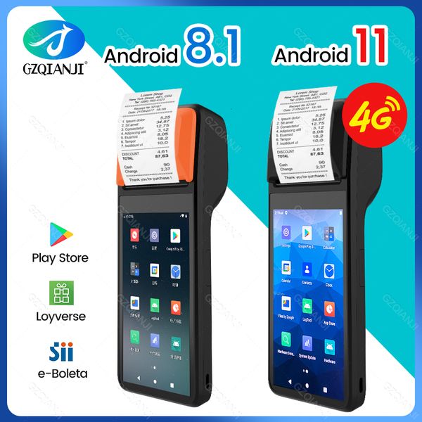 Andere Elektronik 4G Wireless WiFi BT Handheld PDA -Drucker Android 8 1 11 POS -Anschluss -Touchscreme im Barcode -Scanner NFC -Kartenleser 230712