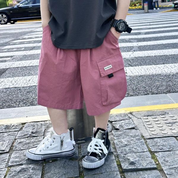 Shorts masculino infantil verão 2023 edição coreana e moda feminina versátil calça casual tendência da moda