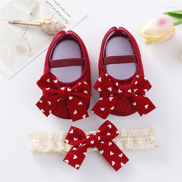 First Walkers Born Baby Girl Shoes Copricapo Bow Infant Shoe Princess Cute Toddler For Girls Four Season 0-12M