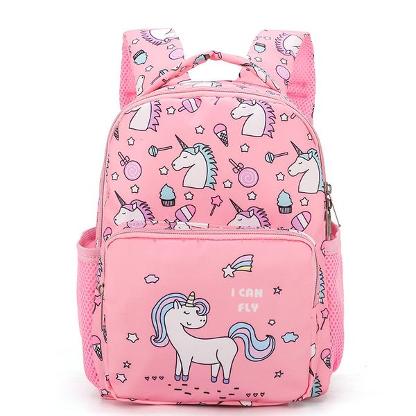 Borse da scuola Borsa da scuola per bambini Cartone animato Moda Unicorno Zaino impermeabile Scuola materna 1-3 anni Zaino per animali in nylon per bambini 230712