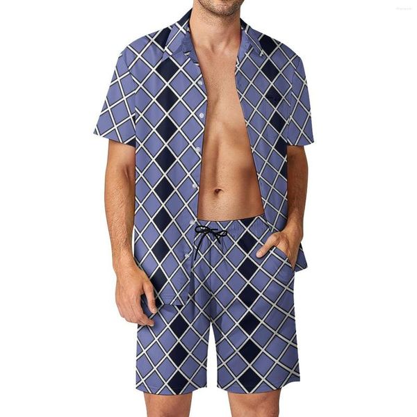 Tute da uomo Kira Yoshikage Set da uomo Jojos Bizzare Adventures Camicia casual Set Pantaloncini da spiaggia hawaiani Abito personalizzato 2 pezzi Abbigliamento Plus