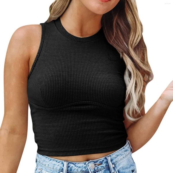 Damen-Tanktops, dunkelgrünes Top, Damen-Sommer-Tanktops, lässig, plissiert, U-Ausschnitt, Camis, Tunika, fließende ärmellose Hemden