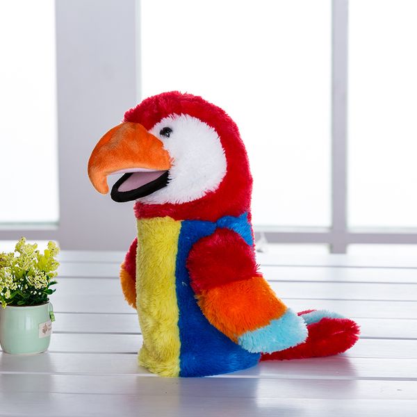 Scatola cieca Burattino di peluche Burattino di animali morbidi Uccello Pappagallo Burattino di mano Bambini Adulti Fingi di giocare con le bambole 28CM 230711