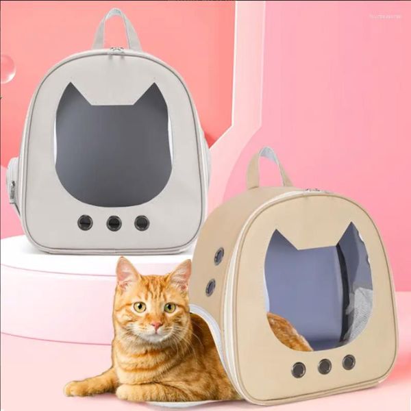 Mochila porta-gatos porta-pets respirável para viagem ao ar livre bolsa portátil para cachorro