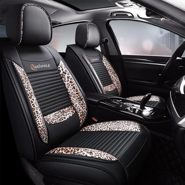 Capas de assento de carro com estampa de leopardo para GLA CLA CLS GLC GLE GLK GLS CLK SLC SL ML GL Auto Acessórios Universal Interior