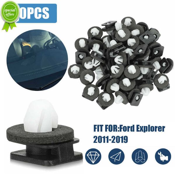 30pcs A-Pillar Trim Clipes de moldagem de pára-brisa dianteiro Clipes de moldagem de pára-brisas de carro Acessórios de fixação para Ford Explorer 2011-2019