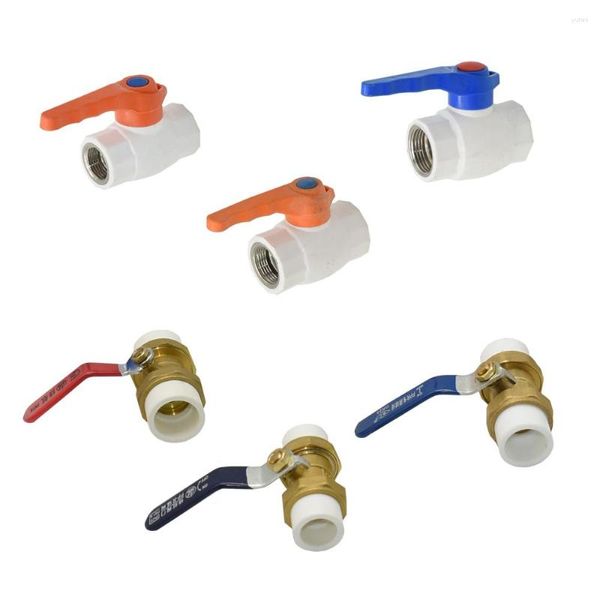 Equipamentos de rega 1/2 3/4 1 polegada rosca fêmea tubo de água válvula de esfera 20/25/32 mm PPR torneira conector derreter reparo