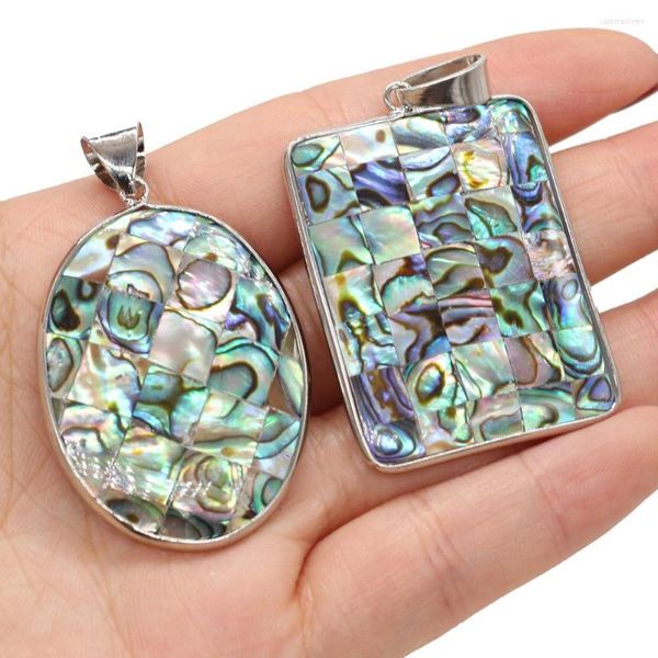 Подвесные ожерелья Yachu Natural Abalone Shell Retro Geometric Form