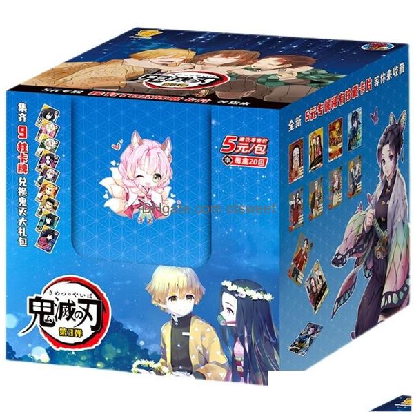 Jogos de Cartas Demon Slayer Blade Flash Ssp Kamado Tanjirou Nezuko Peripheral Ur Rare Collection Christmas Gift 221125 Drop Delivery Toy Dhlrc