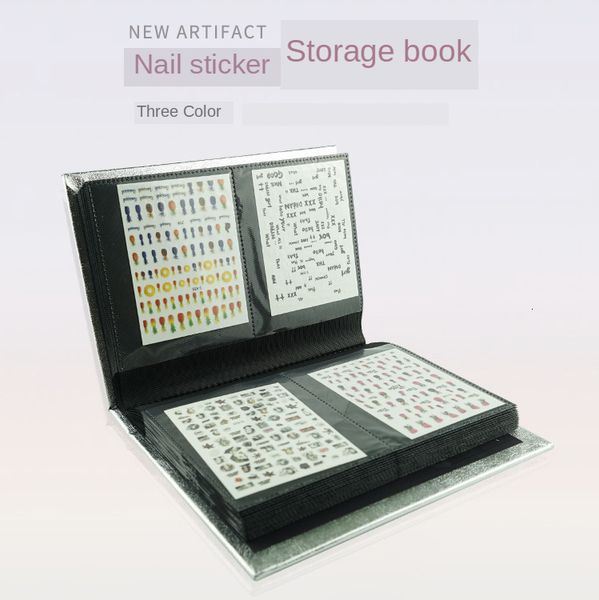 Наклейки наклейки 3D Nail Art Sticker Collection Albult Album Shelf 120 Display Book Container Tool FA12 230712