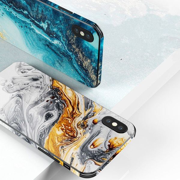 Color Edge Marble Glass Phone Case для 11pro max 8plus xs all inclusive phone case dhl бесплатно