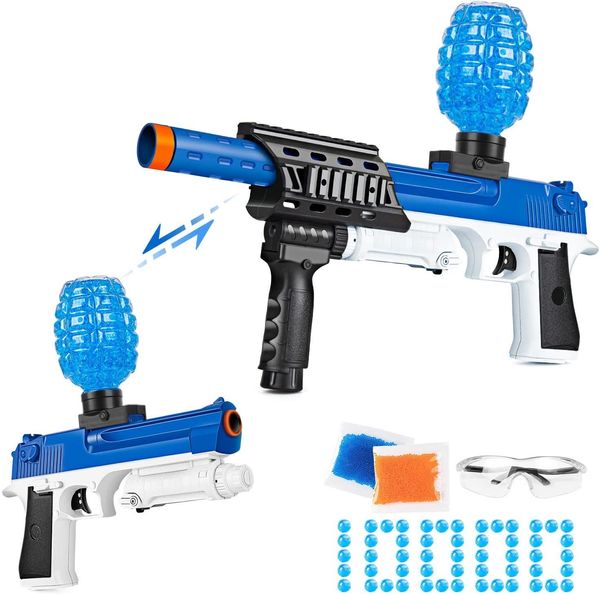 Gun Toys Gel Ball Blaster Gun Splat Ball Blaster Automático com 10000 esferas de gel e óculos 230711