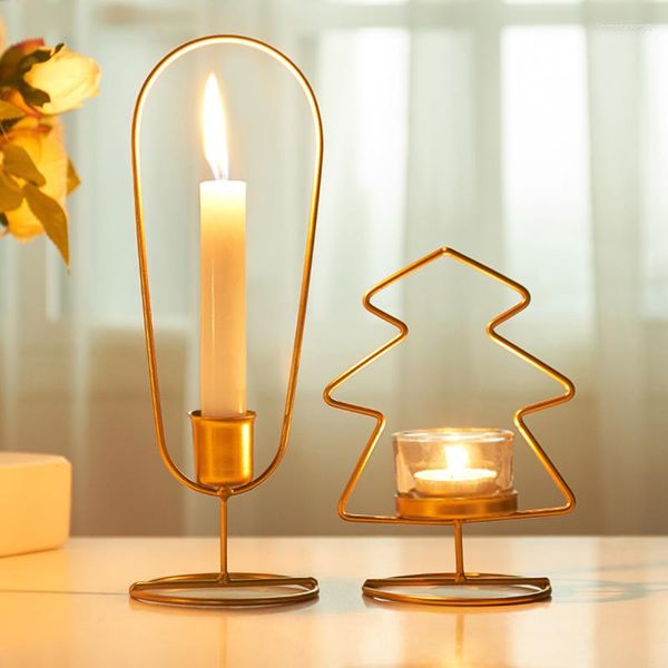 Castiçais Nórdicos Dourados Pequeno Lote Velas Perfumadas Quad Decorações Porta Lindos Vasos de Sala Vasos Vasos Vasos de Natal