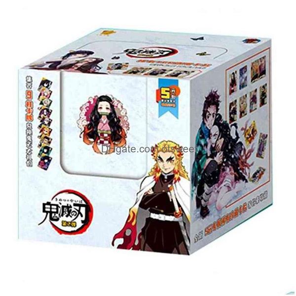 Giochi di carte Demon Slayer Blade Flash Ssp Kamado Tanjirou Nezuko Peripheral Ur Collezione rara Regalo di Natale T220913 Drop Delivery To Dhcdc