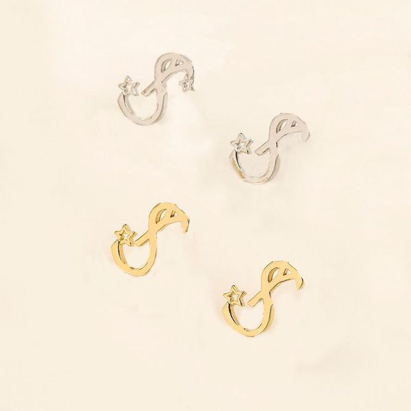 Lettera di moda Orecchini Ear Stud Dress Pins Spille Designer Set di gioielli di marca Orecchino a bottone Argento 18 carati Placcato oro Rame Spilla in acciaio con sigillo Regalo di nozze da donna