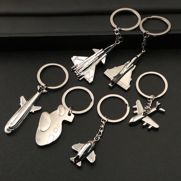 Chaveiros criativos para aeronaves pingente de chaveiro de metal masculino e feminino chaveiro acessórios para presente