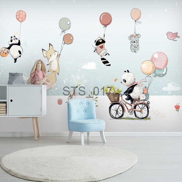 Altri adesivi decorativi Cartoon Balloon Animals Adesivi murali per bambini Camerette Decorazioni murali Decalcomanie in vinile rimovibili Nursery Home Decor Art Murals x0712