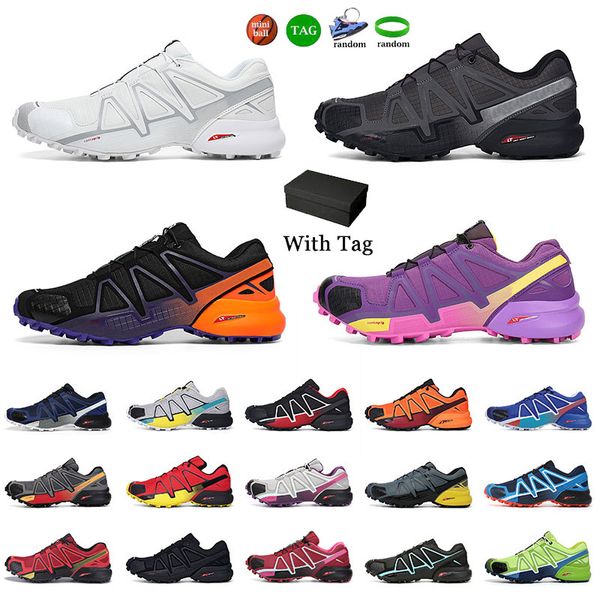Kadınlar Erkek Varış Çapraz 4 CS Koşu Yürüyüş Ayakkabıları Üçlü Siyah Beyaz Yeşil Mavi Sarı Turuncu Profesyonel Spor Spor ayakkabıları Yüksek Kaliteli Açık Hız koşu Ayakkabı