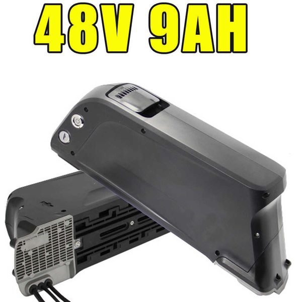 48-V-Unterrohr-Elektrofahrradbatterie 48-V-9-Ah-Lipo-Batterie elektronische Fahrradbatterie mit BMS-Platine und Ladegerät