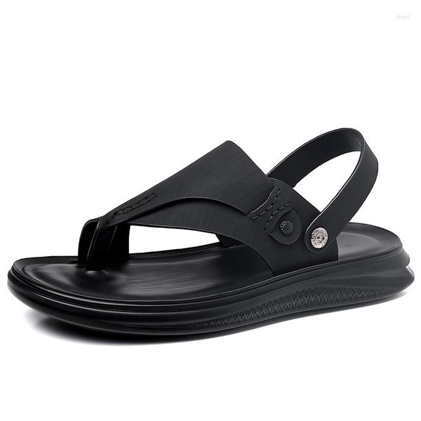 Sandálias masculinas, sapatos de praia, clipe, simples, elegante, diário, deslocamento, ao ar livre, casual, resistente ao desgaste, verão