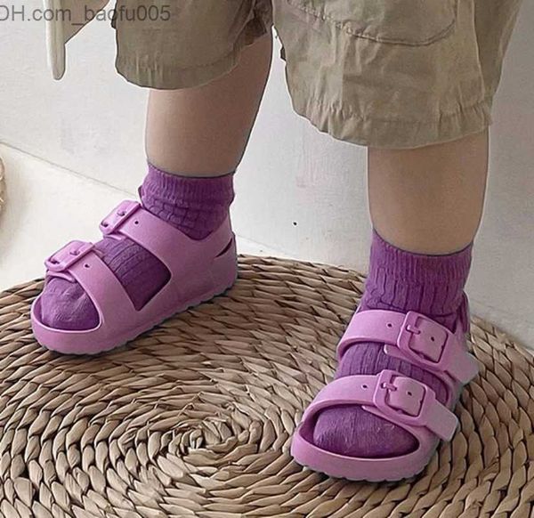 Slipper Sommer Baby Kleinkind Kinder Erwachsene Slip auf Schaum Jungen Mädchen Candy Kinder leichte atmungsaktive Sandalen Z230712