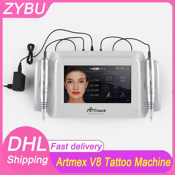 Derma pen Microblading Digital Permanent Makeup tattoo Machine Artmex V8 penna micro blading Sopracciglio Eyeliner Labbra PMU MTS Microneedling System Cura della pelle