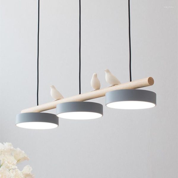 Lâmpadas pendentes modernas luzes led resina pássaro pendurado lâmpada para sala de jantar decoração de casa nórdica luminária de mesa criativa suspensão