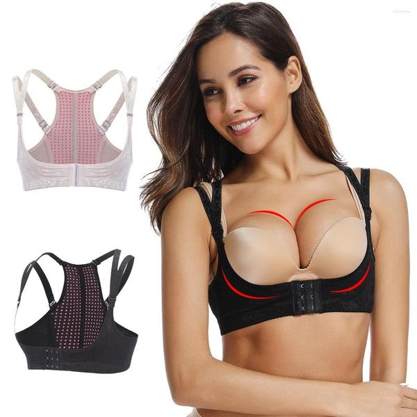 Correttore posturale da donna Correttore posturale Cintura di sostegno per la schiena Spalla Brace Push Up Reggiseno toracico Corsetto regolabile Shapewear Cinghia Salute