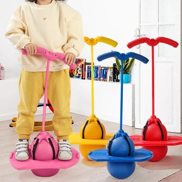 Intelligenzspielzeug Hüpfball mit Griff und Pumpe, hüpfendes Hüpfspielzeug für Kinder, gedehnt oder auseinandergebaut, zum Balancieren für Erwachsene und Kinder, 230711
