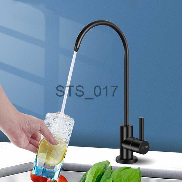 Mutfak Muslukları Mat Siyah Doğrudan İçme Muslukları Paslanmaz Çelik Mutfak Anti-Osmoz Arıtma Makinesi Su ve Mutfak Lavabo musluğu X0712