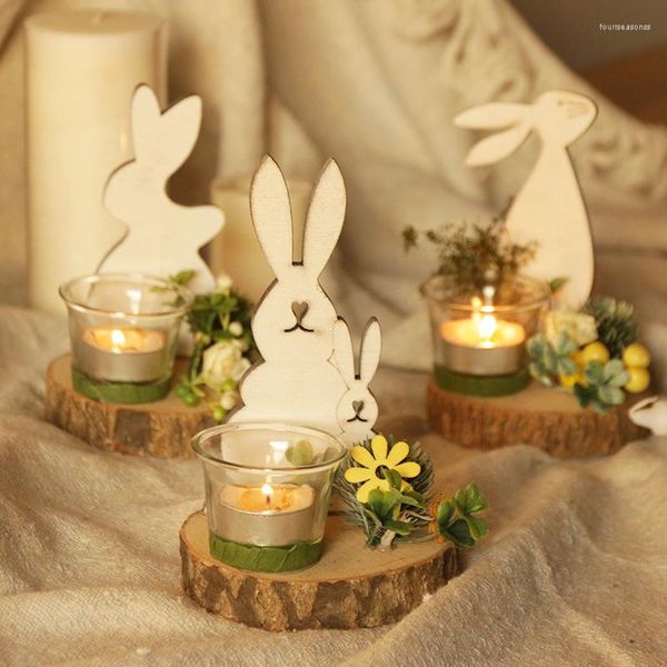 Kerzenhalter im nordischen Stil, Hochzeitsdekoration, Stückhalter, natürliche Pflanze, Holz, kreatives Glas, Simulation Po