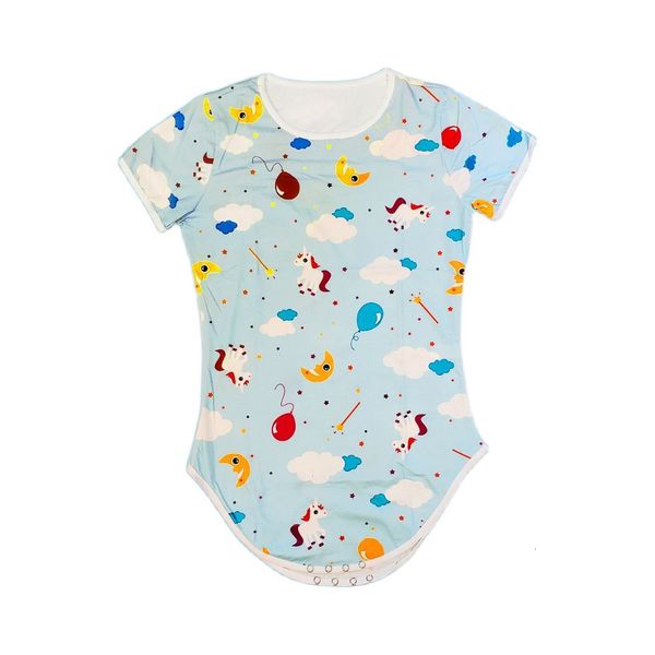 Pyjamas DDLG Adult Bodysuit Snap Crotch Romper Onesie für Babywindelliebhaber Jungen Mädchen 230711