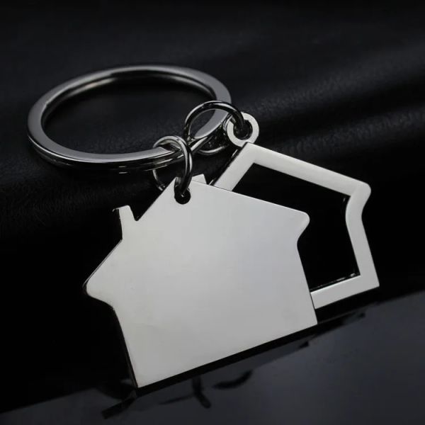 2019 Metal Creative Cabin Small House Key Ring Cring Checkin