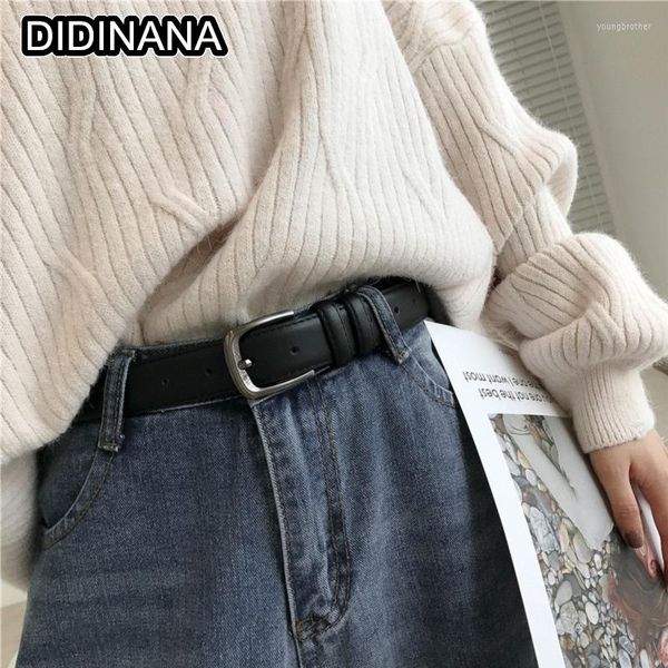 Cinture Cintura da donna unisex Cintura da studente vintage semplice Regola la fascia da smoking casual alla moda Jeans coreani Harajuku