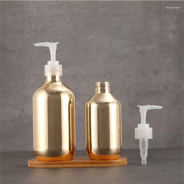 Bottiglie di stoccaggio Bottiglia di shampoo di grande capacità da 300/500 ml Pet Press Type Lozione Vuota per dispenser di sapone per gel doccia da bagno