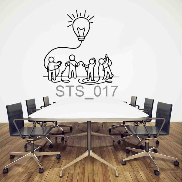 Outros adesivos decorativos grande escritório trabalho em equipe luz elétrica adesivo de parede equipe trabalho duro sucesso inspirador citação motivacional decalque de parede escritório vinil x0712