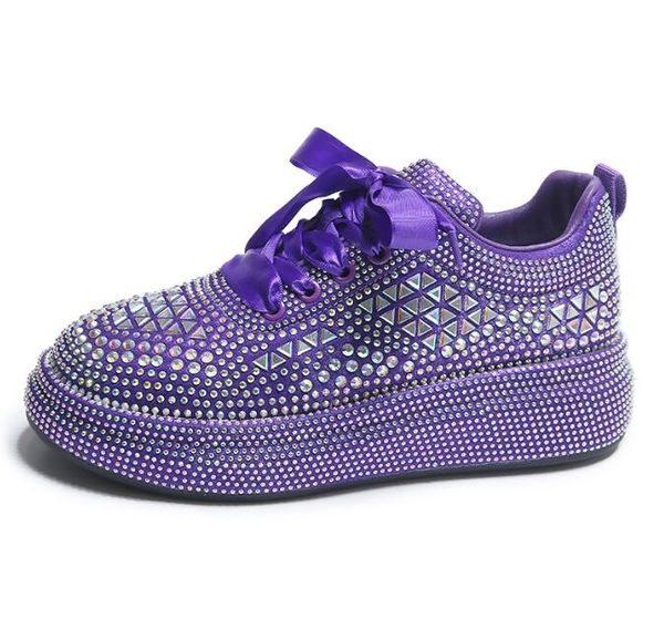 Scarpe Pink New Rock Casual Cute Designer Luxury Running Rainbow Sneakers Trends Star Sparkly Chic Point Platform