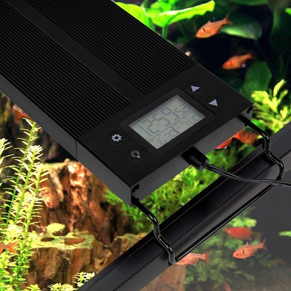 Iluminação de aquários 120cm Aquário LED Luz para tanque de peixes Lâmpada subaquática Decoração Luzes plantadas Plugue UE IP68 à prova d'água 230711