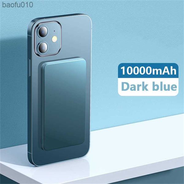 İPhone 12 için 10000mAh Manyetik Güç Bankası 13 Pro Max Mini 15W Kablosuz Powerbank Xiaomi Samsung Mobil Power Batarya L230712