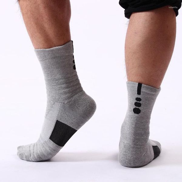 Sport Socken Männer Qualität Mid-rohr Baumwolle Handtuch Für Badminton Laufen Im Freien Rutschfeste Elite Basketball SKG006