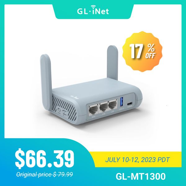 Router GL iNet Beryl GL MT1300 Gigabit-Dualband-WLAN-Reiserouter, unterstützt IPv6 OpenWrt vorinstalliert, Spot im Taschenformat 230712