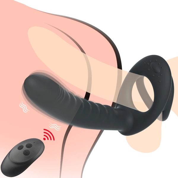 Vibratorer Dubbelt penetrerande band på anal vibrator lämplig för par Dildo vibrator Anus plugg G-punkt vibrator hona vuxen Sexleksak 230712