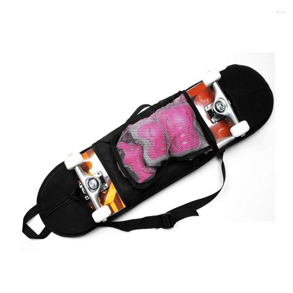 Sacos de armazenamento Protable Kateboard Saco de pano para skate Estojo de ombro para viagem Long Board Mochila Organizador