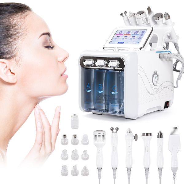 Nouvelle arrivee! Appareil multifonctionnel de soins de la peau 6 en 1 anti-âge petite bulle H2O2 Hydrogène Oxygen Jet Beauty Machine