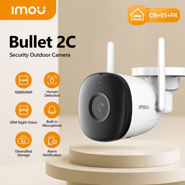 IP-Kameras IMOU 4MP 2MP Bullet 2C Wifi-Kamera Automatische Verfolgung Wetterfeste KI-Menschenerkennung Außenüberwachung IP 230712