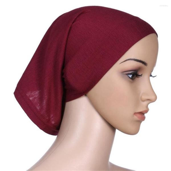 Etnik Giyim 12 PCS Bir Düzine Müslüman Kadın Kızlar Oldukça Yumuşak Striptble Güzel İç Bijab Kapakları İslami Underscarf Şapkalar Toptan