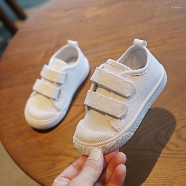 Sapatos esportivos infantis tênis meninos meninas tênis infantil lona branca escolar sapato casual solado flexível moda