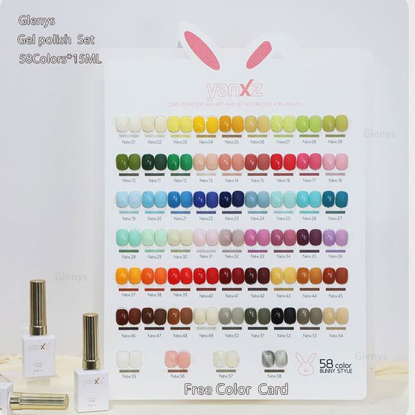 Nagellack Glenys Rabbit 58-Farben-Nagellack-Gel-Verbesserungsset, exklusiv für die Ladeneröffnung 2023, High-End-Net Red Pop 230712